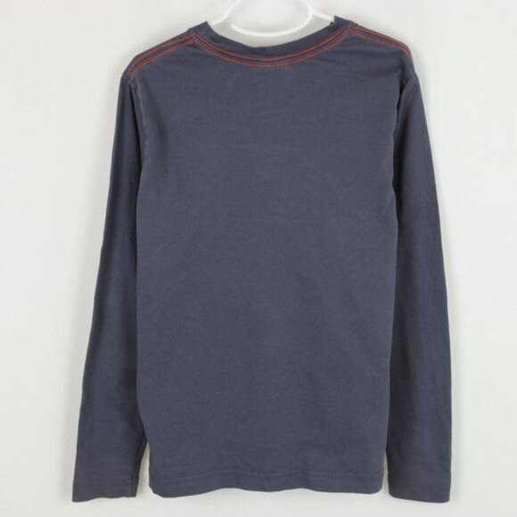 Hanna Andersson Boys Size 10 Blue White Bicycle Graphic Crewneck Long Sleeve Tee - Picture 3 of 9